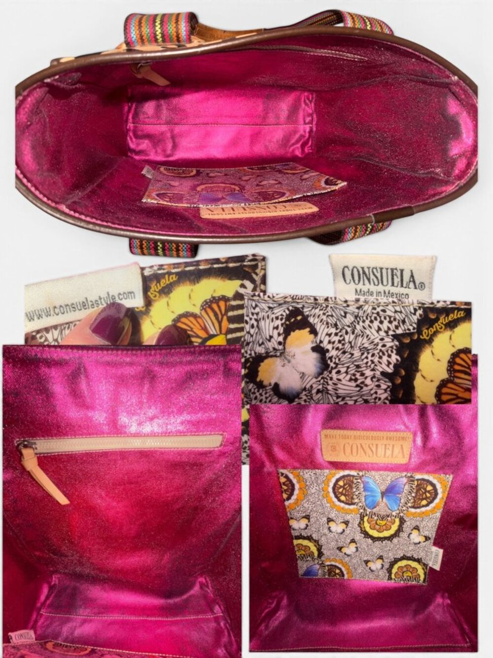 CONSUELA Bam Bam Chica Tote Diego Natural Leather ConsuelaCloth™ Shoulder Bag - Picture 8 of 10